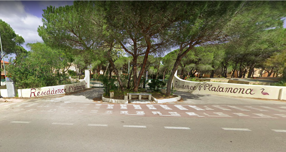 Ingresso al villaggio come visto da Google Maps